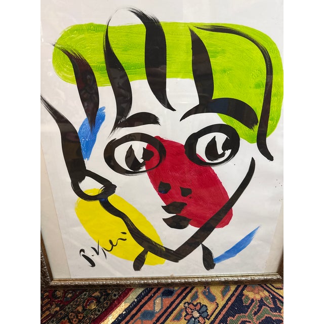 Portraiture 1970s Peter Keil Abstract Cubist Portraiture Painting For Sale - Image 3 of 6