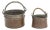 Antique Copper and Brass Cauldrons, 2 For Sale