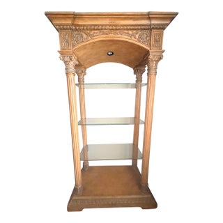 Now Reduced - Monumental Neoclassical Carved Walnut Étagère For Sale