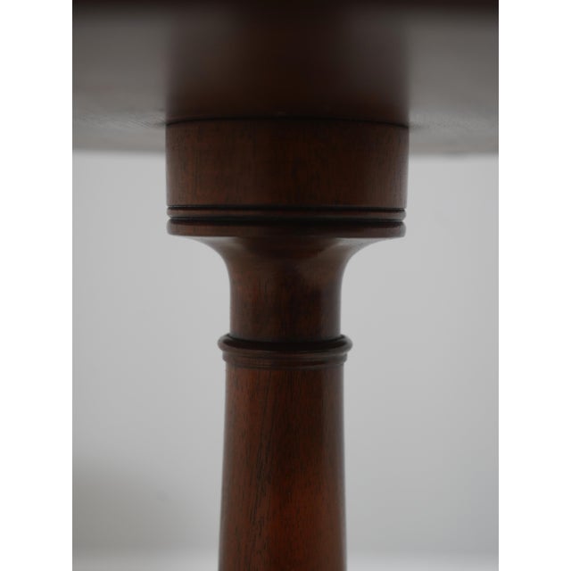 Wood Henkel Harris Mahogany Round Pedestal Side Table Candle Stand For Sale - Image 7 of 14