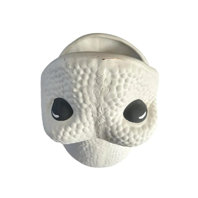 Mid 20th Century Vintage White Italian Hobnail Frog Umbrella Stand, Manner of Jean Rogers For Sale - Image 5 of 8