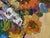 Textile Oil Painting Sunny Flowers Oksana Ivanyuk For Sale - Image 7 of 9