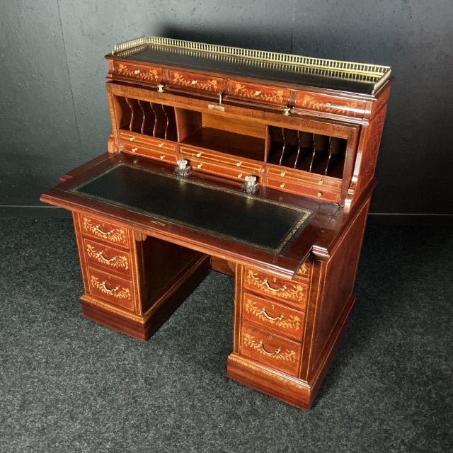 Wood Edwardian Ladies Writing Desk, 1905 For Sale - Image 7 of 8