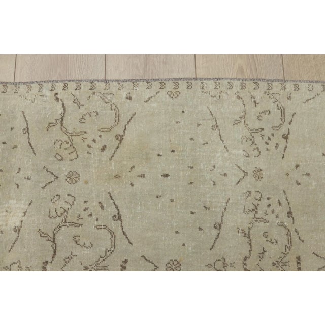 1960s Turkish Vintage Floral Design Wool Oushak Area Rug For Sale - Image 9 of 13