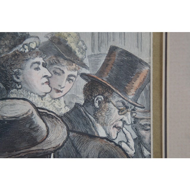 Sculpture Materials Antique Victorian Colored Engraving Auction Bric-A-Brac Centennial Exhibition For Sale - Image 7 of 9