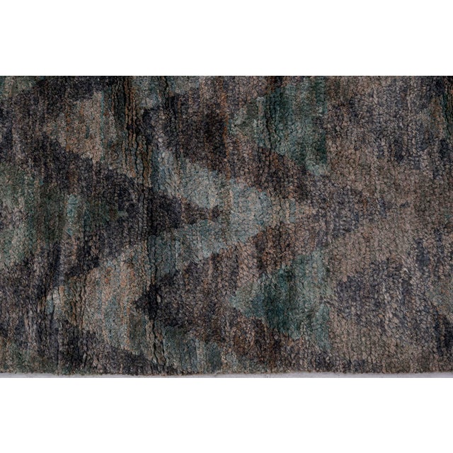 Contemporary Ikat Rainbow Handmade Wool Rug by Doris Leslie Blau For Sale - Image 4 of 8