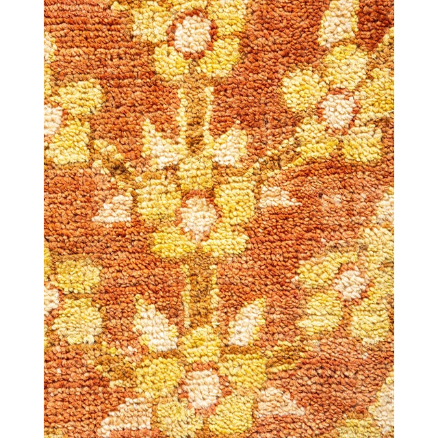 Traditional Eclectic, One-of-a-Kind Hand-Knotted Area Rug - Orange, 9' 1" x 12' 2" For Sale - Image 3 of 8