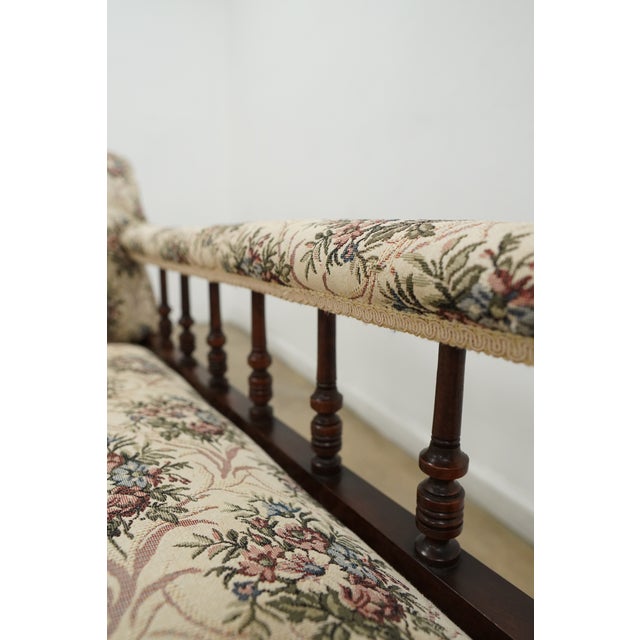 Vintage Victorian-Style Upholstered Chaise Lounge For Sale - Image 10 of 15