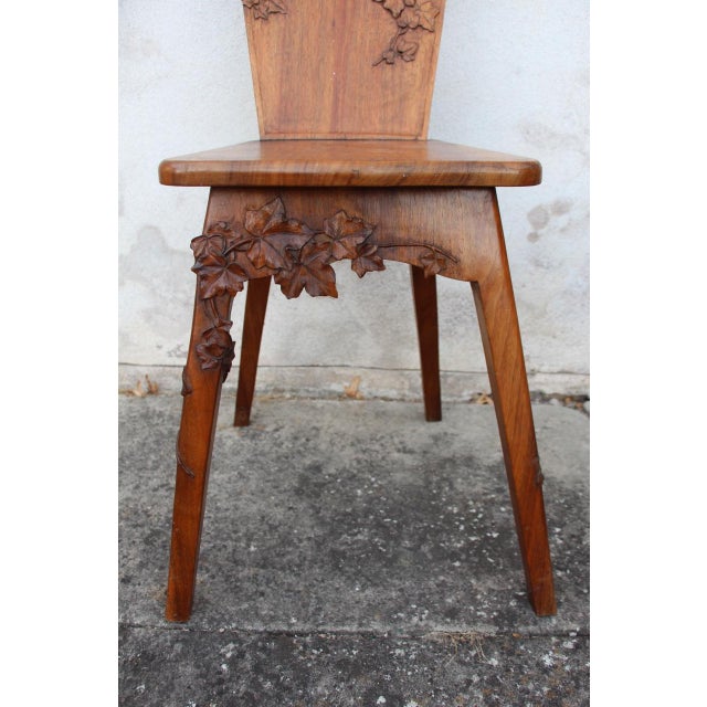 19th Century Art Nouveau Chair with Ivy Decoration, 1890s For Sale - Image 5 of 9