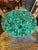 Contemporary Round Malachite Stone Top Dining Table With Solid Brass Base For Sale - Image 4 of 8