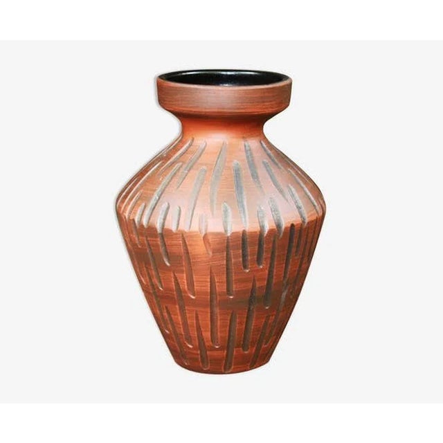 Brown Vase in Red Clay by Ilkra Eldelkeramik, 1950s For Sale - Image 8 of 8
