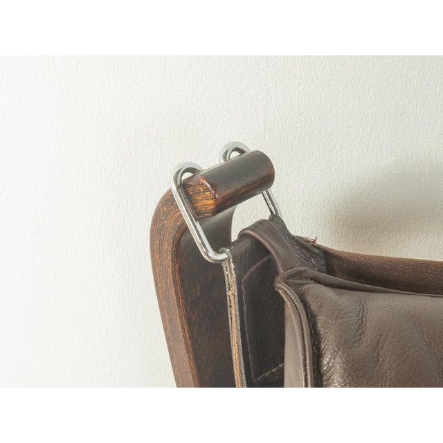 Brown Set of Vintage Falcon Armchair and Footstool by Sigurd Ressell for Vatne Møbler, 1970s For Sale - Image 8 of 14
