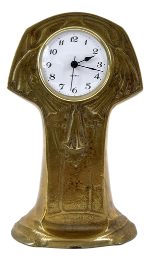 Art Nouveau Brass Mantel Clock, Germany, 1950s