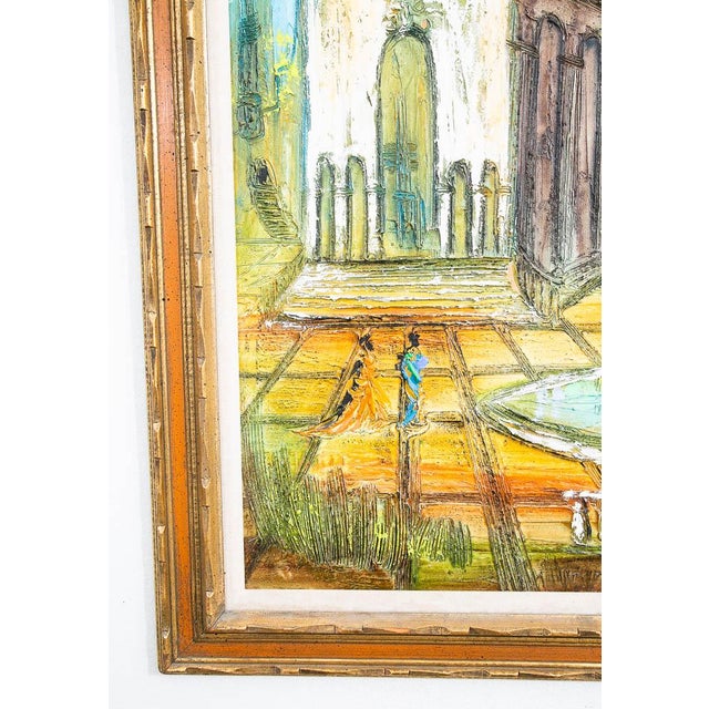 Mid Century Modern Art Original Textured Painting Van Hoople Large Hillside MCM For Sale - Image 12 of 12