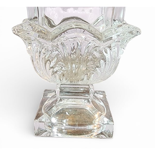 Godinger Vintage Godinger Glass Co Shannon Deco Crystal Glass Trophy Vase, Ireland 21st Century For Sale - Image 4 of 8