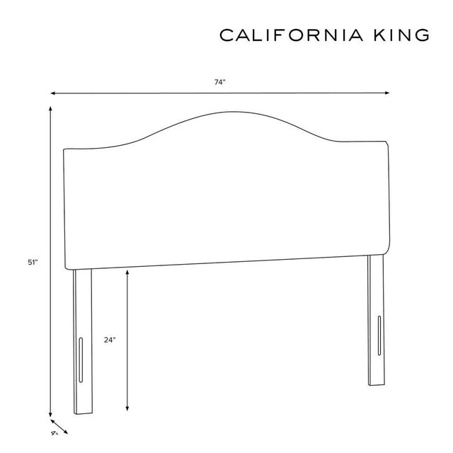 California King Headboard in Monaco Citronella with Silver Nails For Sale In Chicago - Image 6 of 6