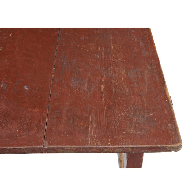 Rustic Large 19th Century Scandinavian Pine Painted Table, 1870s For Sale - Image 3 of 9