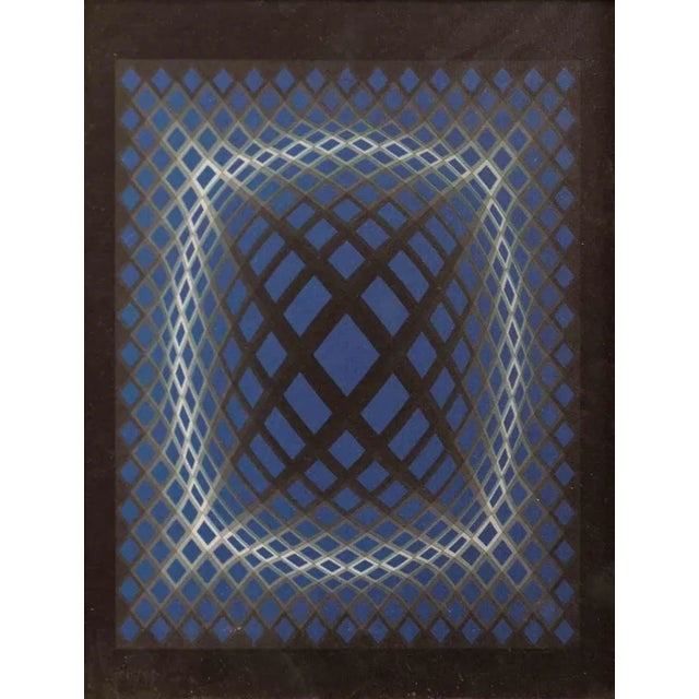 Victor Vasarely, Lattice, Screen Print, 1980s For Sale - Image 4 of 4