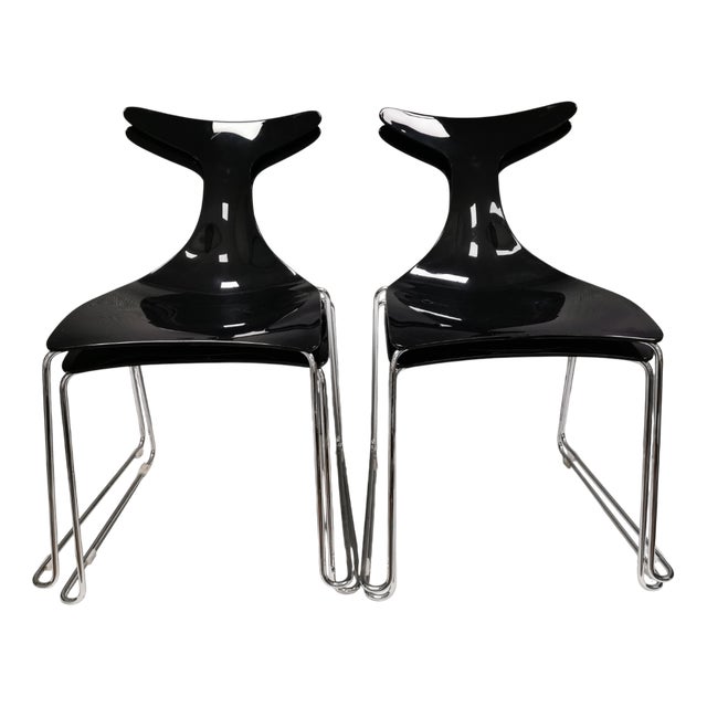 Delfy Dining Chairs by Gino Carollo for Ciacci Kreaty, Italy, 1990s, Set of 4 For Sale