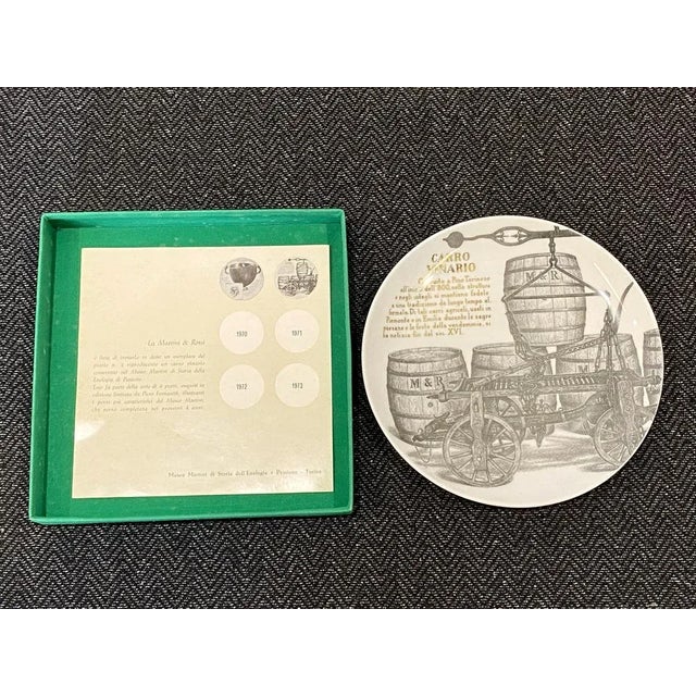 Ceramic Dishes by Atelier Fornasetti for Martini and Rossi, 1960s, Set of 5 For Sale - Image 7 of 12