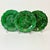 Victorian 1878 Antique Victorian French l'Art Vegetal Green Majolica Clairefountaine Salad Plates - Set of 3 For Sale - Image 3 of 10