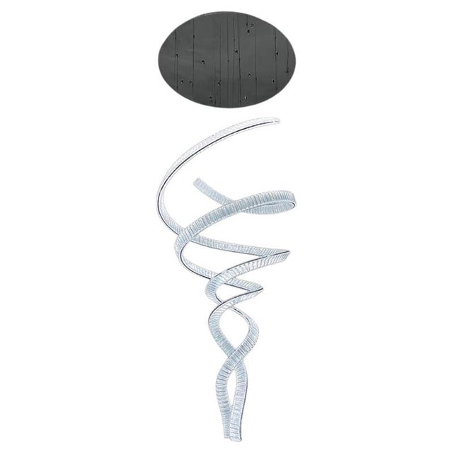 Silver Collection Orione 2.0 Chandelier in Metal and Crystal by Jago For Sale - Image 8 of 8