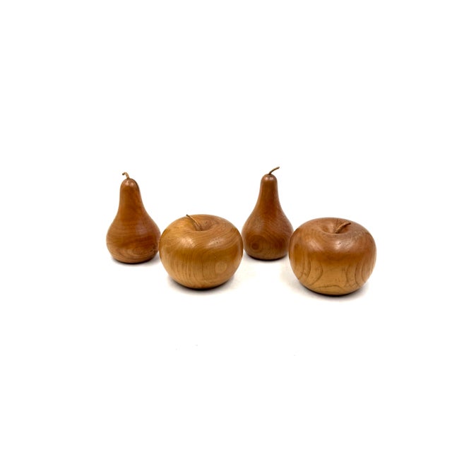 Mid-Century Wooden Fruit Set in Cherry Wood, Italy 1960s For Sale - Image 6 of 10