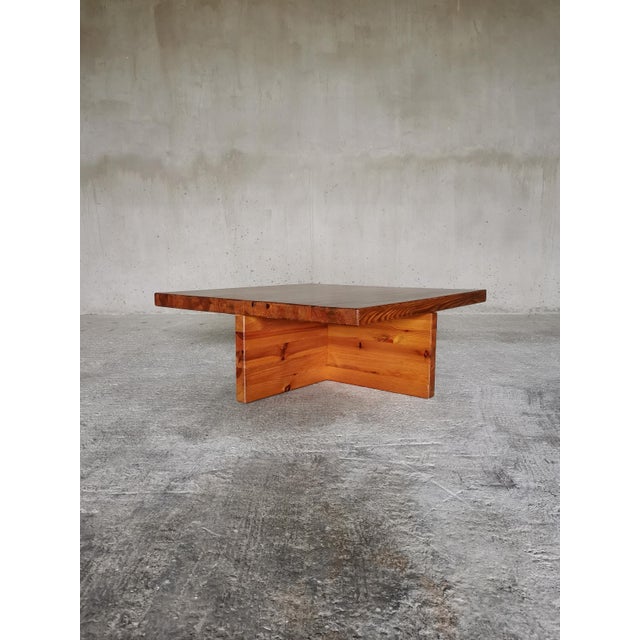 Minimalist Pine Coffee Table by Sven Larsson, Sweden, 1970s For Sale - Image 14 of 15