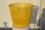 Yellow 1970s Faux Basket Weave Yellow Plastic Wastebasket For Sale - Image 8 of 9