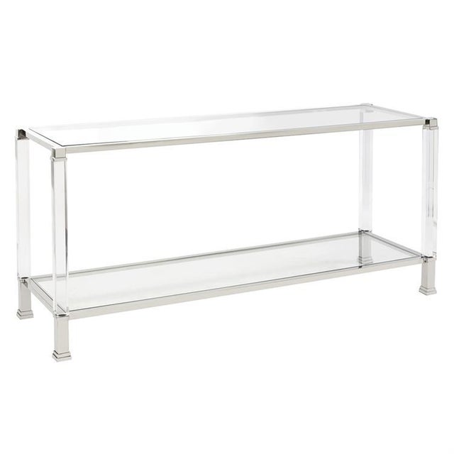The distinct design of our Claire Console Table is clear! It features mixed materials combining them to create this...