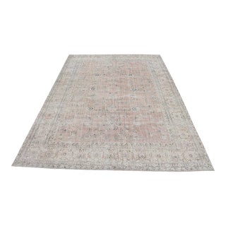 Vintage Turkish Handknotted Area Rug - 138" X 97" For Sale