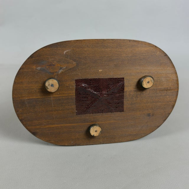 Vintage Mary Child in Bell Wax Golden Cradle with Wooden Base, 1950s For Sale - Image 9 of 12