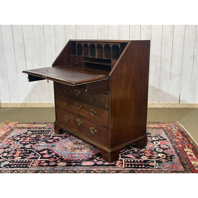 19th Century Georgian English Slant-Back Desk in Mahogany and Oak For Sale - Image 14 of 18
