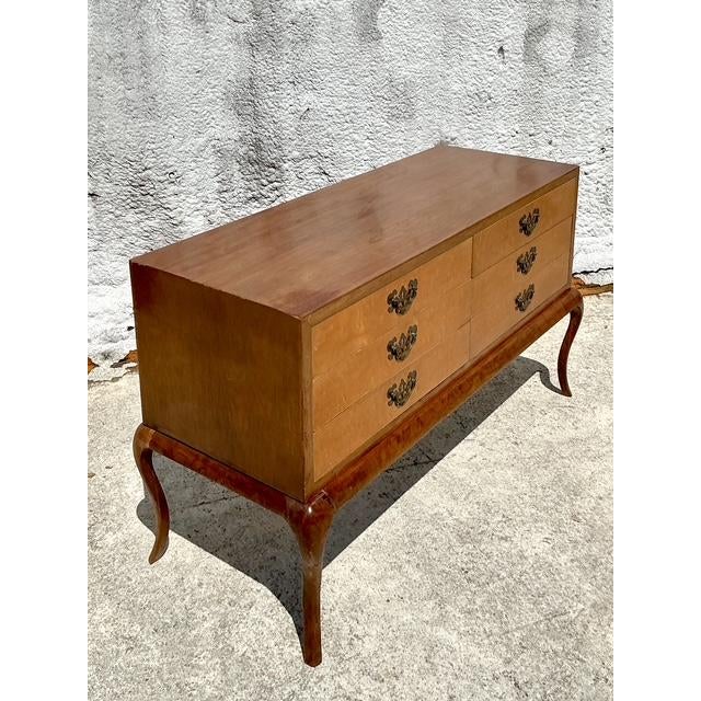 Mid 20th Century Vintage Italian Low Chest of Drawers For Sale - Image 5 of 8