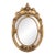1960s Huge 7 Feet 11 Oval Mirror in Gold Leaf For Sale