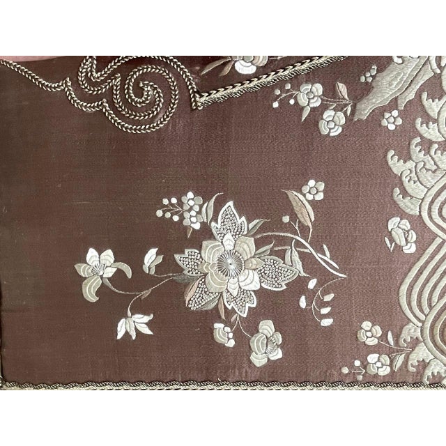 Framed Antique Two-Piece Chinese Embroidery Winter Jacket Ensemble For Sale - Image 14 of 17