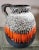 Vintage Fat Lava-Style German Colored and Glazed Ceramic Pitcher With Handle For Sale - Image 4 of 13