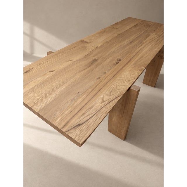 Large Brutalist Elm Dining Table by Luigi Gorgoni, 1970s For Sale - Image 10 of 11