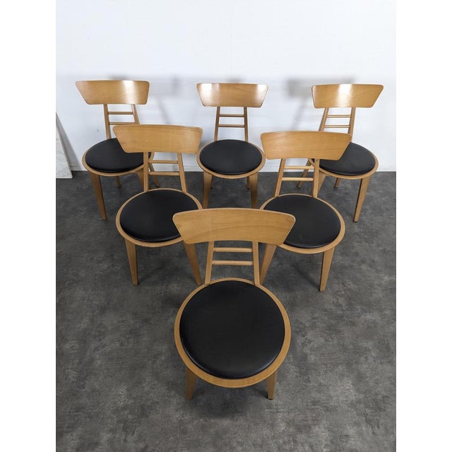Vintage Chairs in Wood from Ton, Set of 6 For Sale - Image 3 of 8