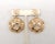 Mid-Century Modern Vintage Signed Crown Trifari Goldtone Flower Drop Clip Earrings - 2 Pieces For Sale - Image 3 of 7