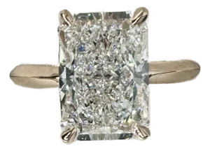 Igi Cert 4.05 Carat E/Vs1 Lab Grown Diamond 14k Gold Solitaire Engagement Ring