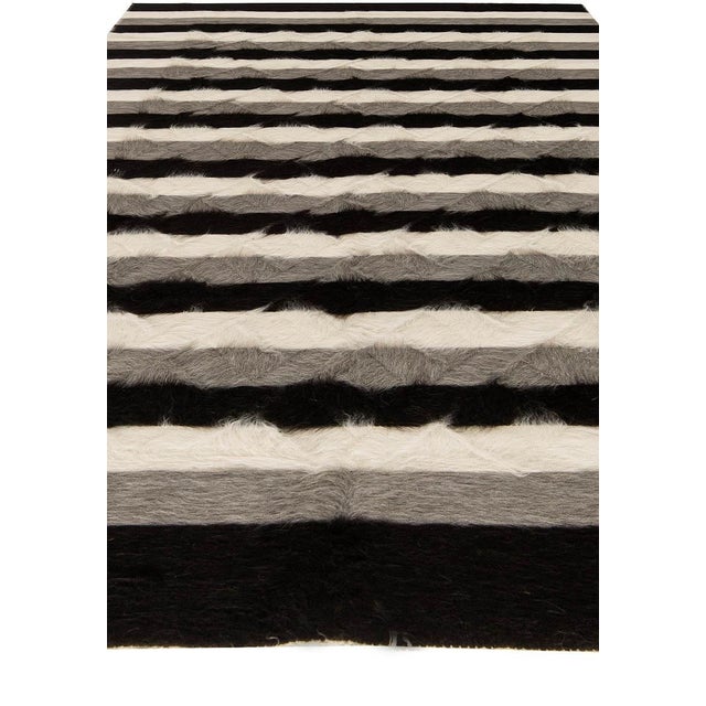 Taurus Collection Striped Goat Hair Rug by Doris Leslie Blau For Sale - Image 4 of 6