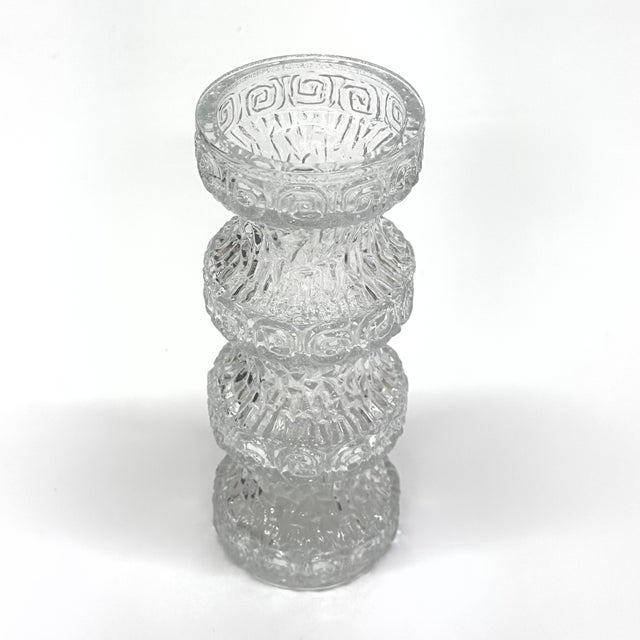 Mid 20th Century Mid Century Textured Glass Staggered Height Vases by Oberglass Austria - Set of 3 For Sale - Image 5 of 10