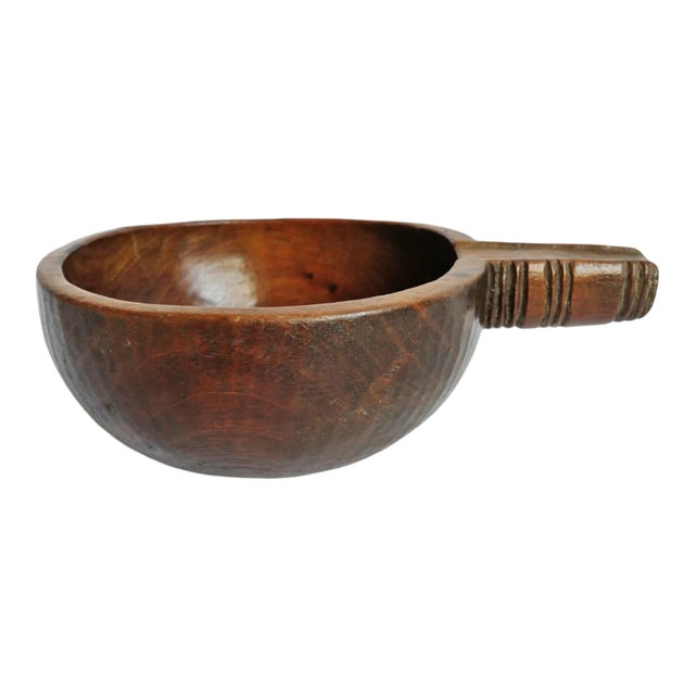 Antique Old Teak Nepal Wood Bowl For Sale