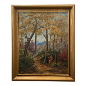 1945 Jim Remine Holston Mountains Trail Tennessee Oil on Canvas