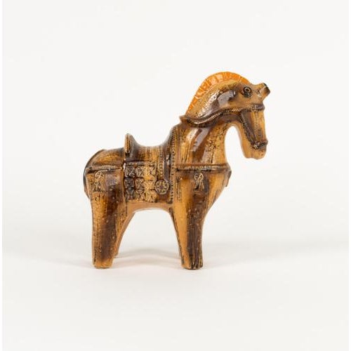 Mid-Century Horse Sculpture in Glazed Ceramic attributed to Aldo Londi for Bitossi, Italy, 1960s For Sale - Image 12 of 18