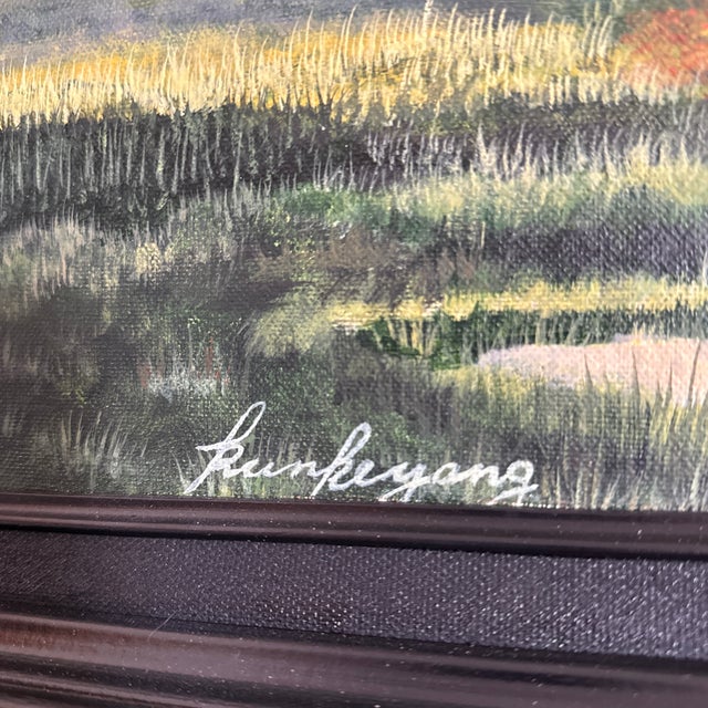1960s Excellent Vintage Original Elk Mountain Landscape Painting. For Sale - Image 5 of 7
