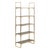 Italian shelving display produced in italy during the 1970s. executed in faux bamboo brass with smoked glass shelves and...