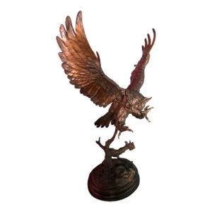 Late 20th Century Owl, Finest Us Lost Wax Bronze Statue Signed Jules Moigniez ~ Large