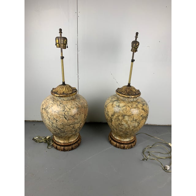 Onyx Vintage Onyx Table Lamps, Set of 2 For Sale - Image 8 of 12